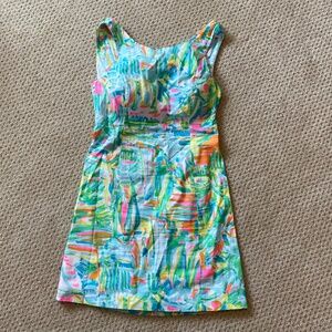 Lilly Pulitzer Courtney Shift Dress in Sea Salt and Sun, apx size 6